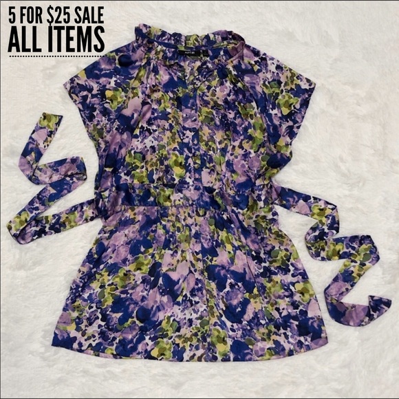 Apt. 9 Tops - Apt 9 Silky Tie Back Tunic Blouse